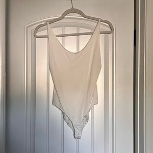 Forever 21 white bodysuit with low back